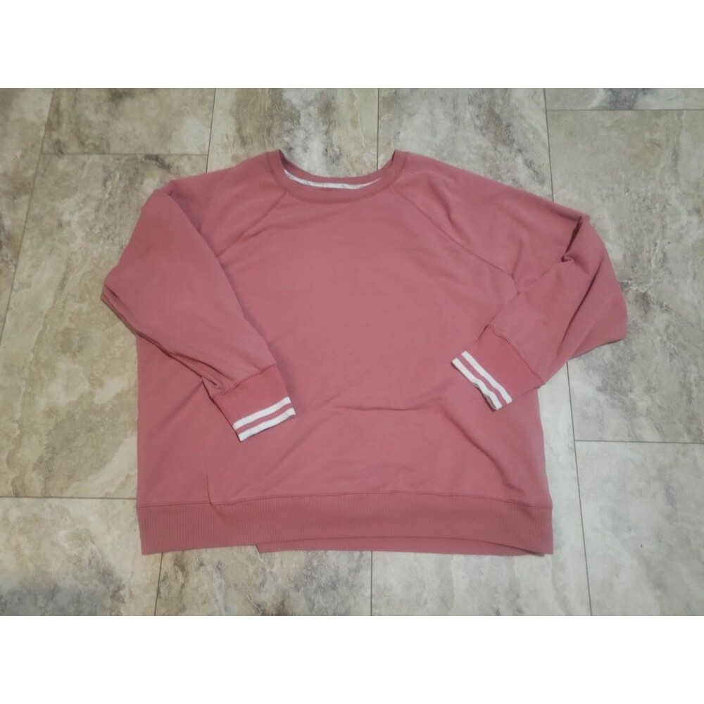 L.L. Bean Women's Peach Crewneck Sweatshirt, Size 1x Cotton/Spandex